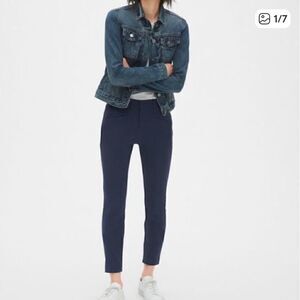 Gap Stretch Skinny Ankle Pants Navy Blue Womens 8